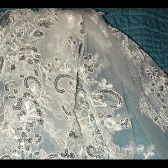 NEW Beautiful cathedral veil with sequin lace - Picture 6 of 8